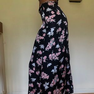 Vintage black skirt. Long and silky